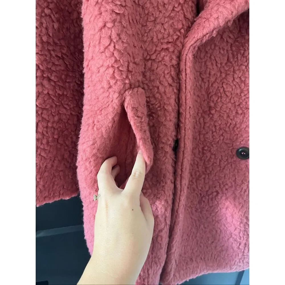 Zara Rust Teddy Coat - Picture 4 of 8